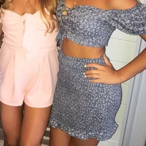 Blue/White Two Piece Set.